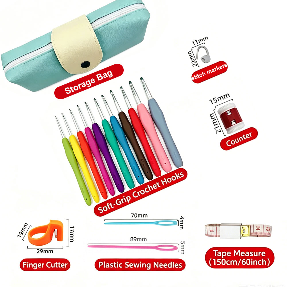 Kit de Agulhas de Crochê com 3 - Tool Bag avaliação e preço